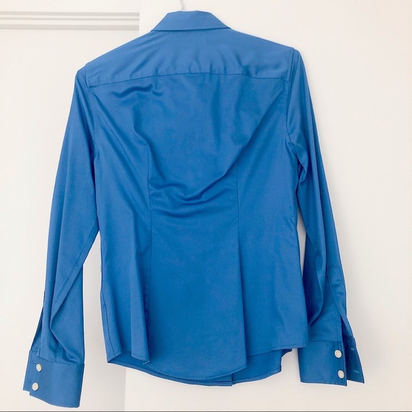 LNWOT Banana Republic Blue Cotton Dress Shirt - Picture 2 of 4